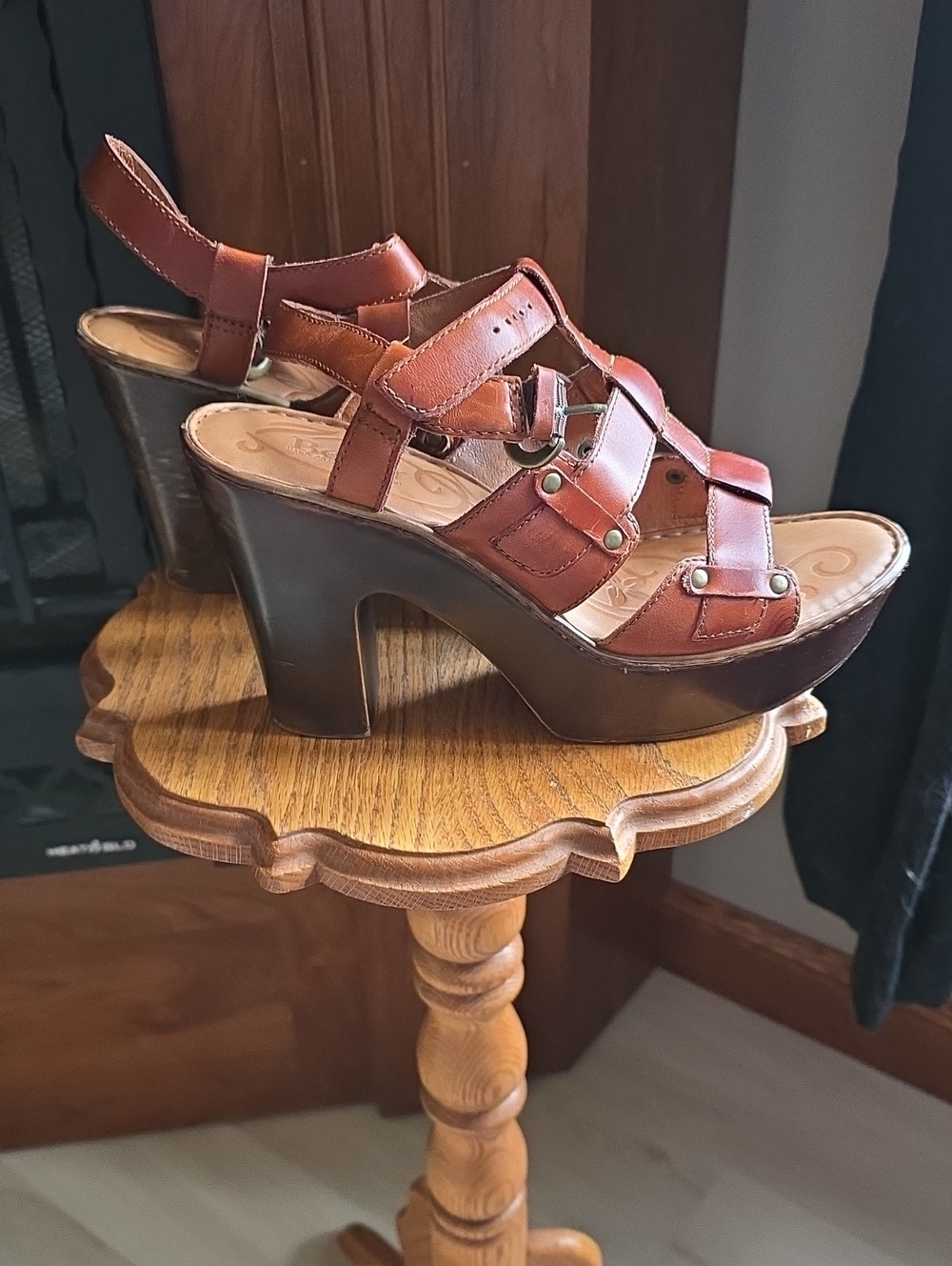 Born Leather Platform Sandals